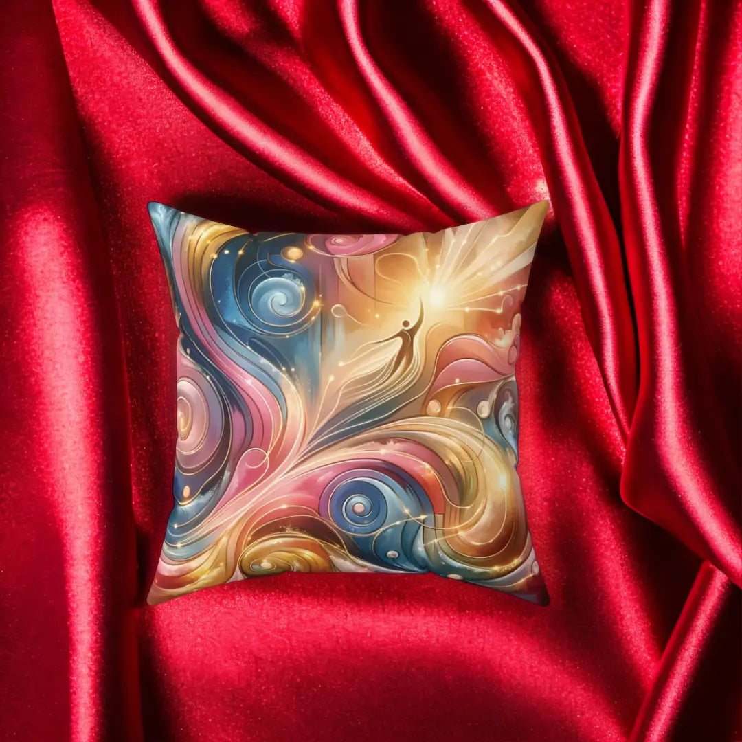 Abstract Pillow Celebrating the Unique Journey with Self-Lov ✨ | Spun Polyester Square Pillow