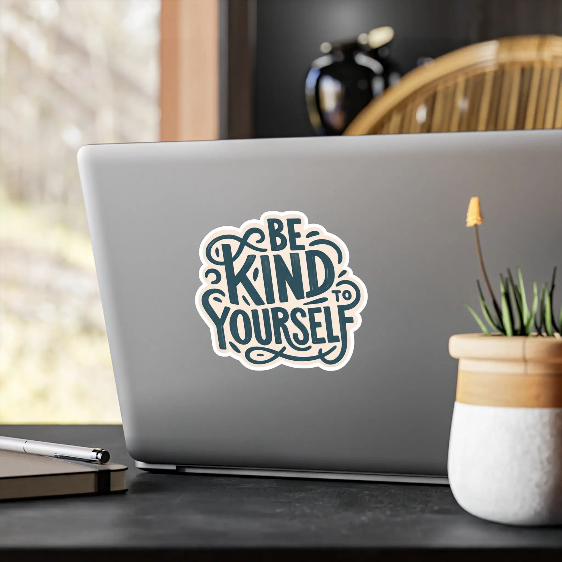 Kiss-Cut Vinyl Decal – "Be Kind to Yourself" Sticker